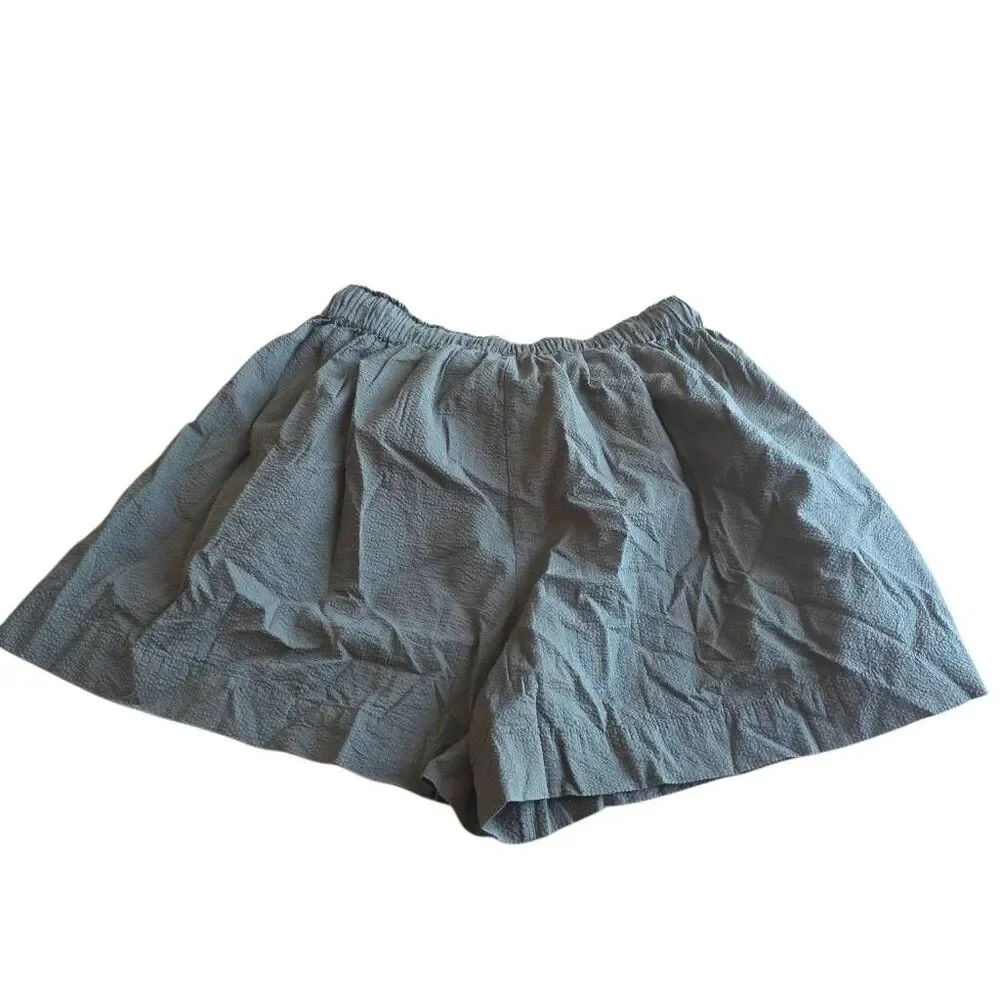 Faherty womens Sz S olive Marina seersucker shorts